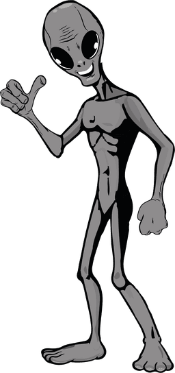 Alien giving thumbs up
